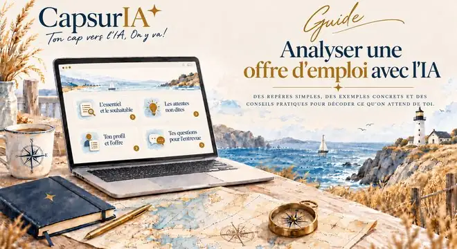 Couverture du guide « Analyser une offre d'emploi », CapsurIA