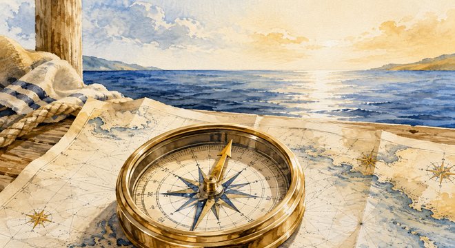 CapsurIA, Bien démarrer avec Claude, aquarelle maritime