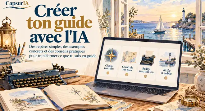 Couverture du guide « Créer ton guide avec l'IA », CapsurIA