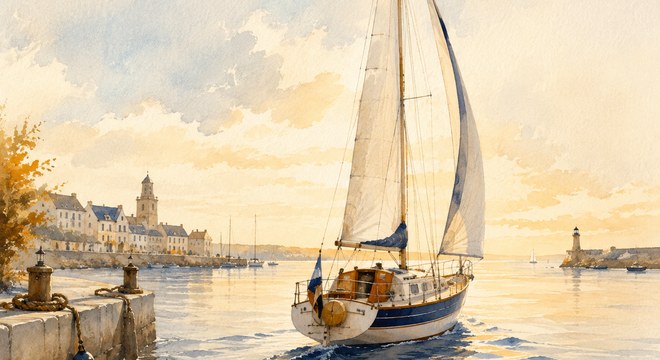 CapsurIA, Débuter avec l'IA, aquarelle maritime