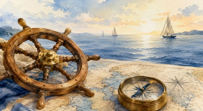 CapsurIA, Donner un rôle à l'IA, aquarelle maritime