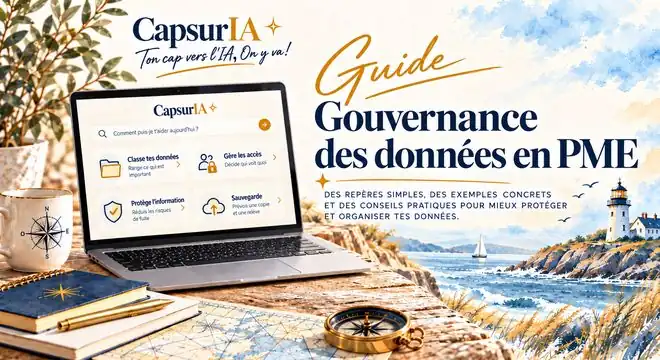 Couverture du guide « Gouvernance des données en entreprise », CapsurIA