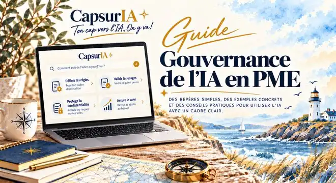 Couverture du guide « Gouvernance de l'IA en PME », CapsurIA