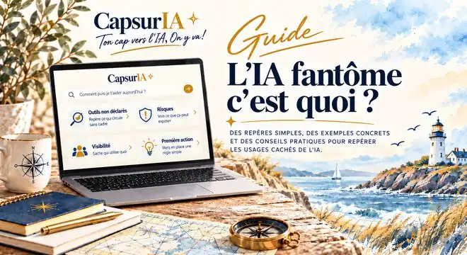 Couverture du guide « L'IA fantôme dans ta PME », CapsurIA