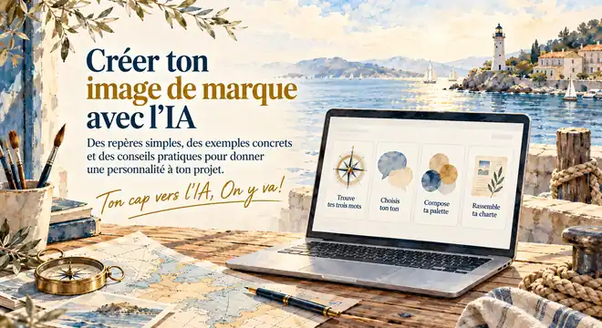 Couverture du guide « Créer ton image de marque avec l'IA », CapsurIA