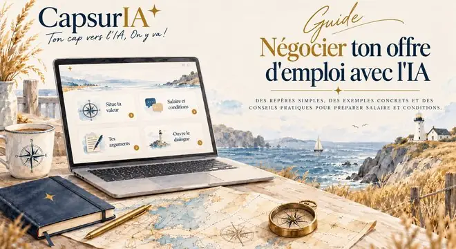 Couverture du guide « Négocier ton offre d'emploi », CapsurIA