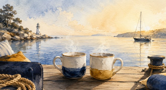 CapsurIA, Première conversation, aquarelle maritime