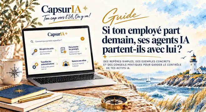 Couverture du guide « Si ton employé part demain, ses agents IA partent-ils avec lui? », CapsurIA