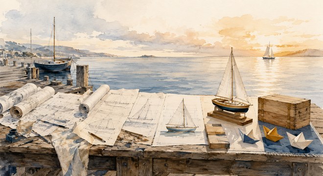 CapsurIA, Créer de vrais fichiers avec l'IA, aquarelle maritime