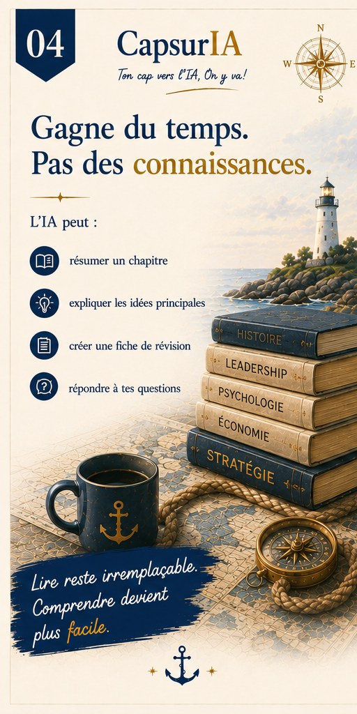 Affiche CapsurIA : Gagne du temps, pas des connaissances