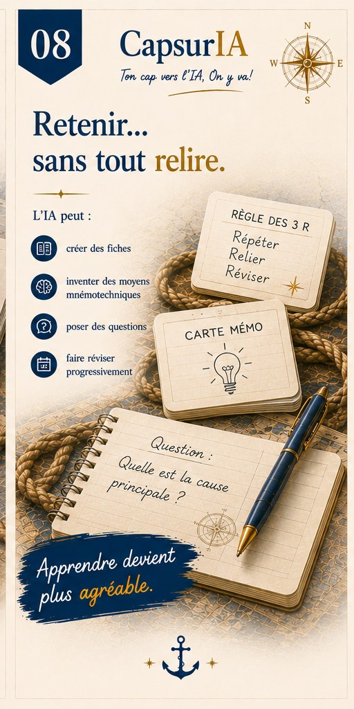 Affiche CapsurIA : Retenir sans tout relire