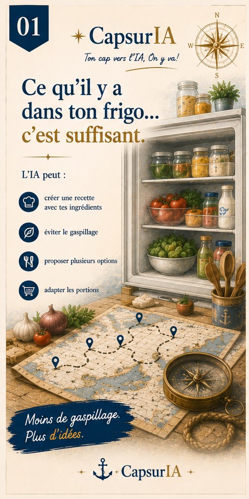 Affiche CapsurIA : Ce qu'il y a dans ton frigo, c'est suffisant