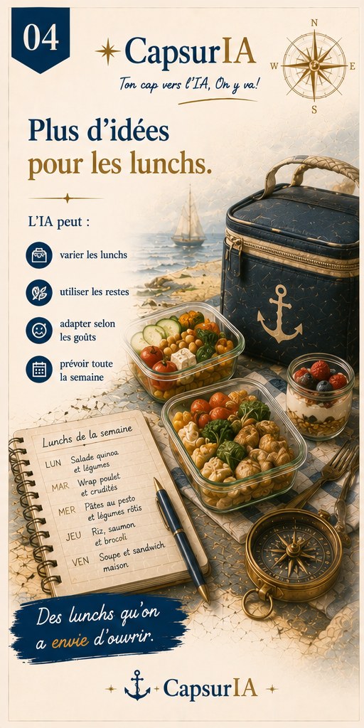 Affiche CapsurIA : Plus d'idées pour les lunchs