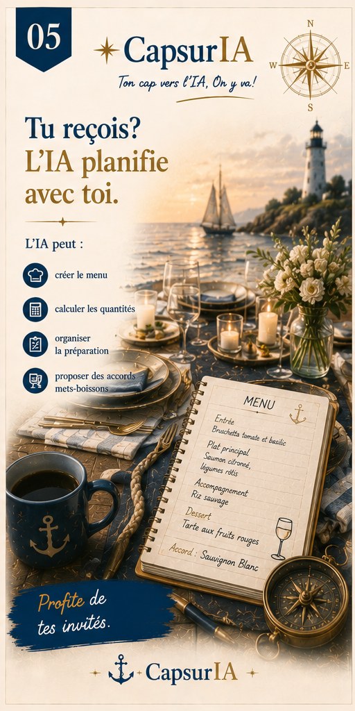 Affiche CapsurIA : Tu reçois ? L'IA planifie avec toi