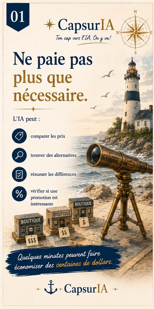 Affiche CapsurIA : Ne paie pas plus que nécessaire