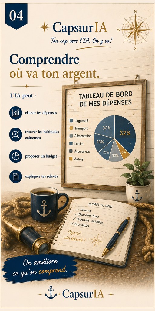 Affiche CapsurIA : Comprendre où va ton argent
