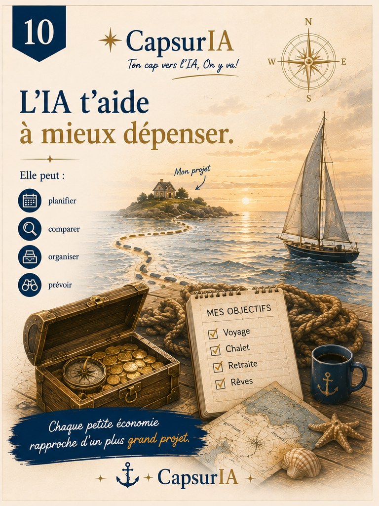 Affiche CapsurIA : L'IA t'aide à mieux dépenser