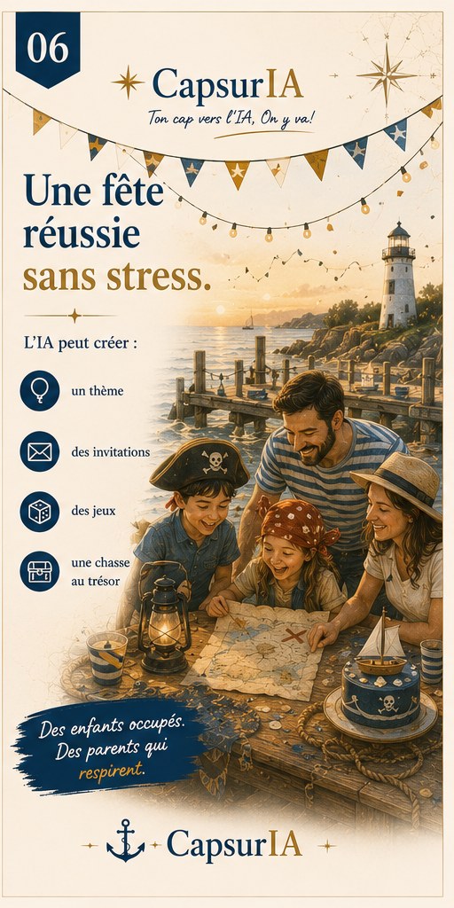 Affiche CapsurIA : Une fête réussie sans stress