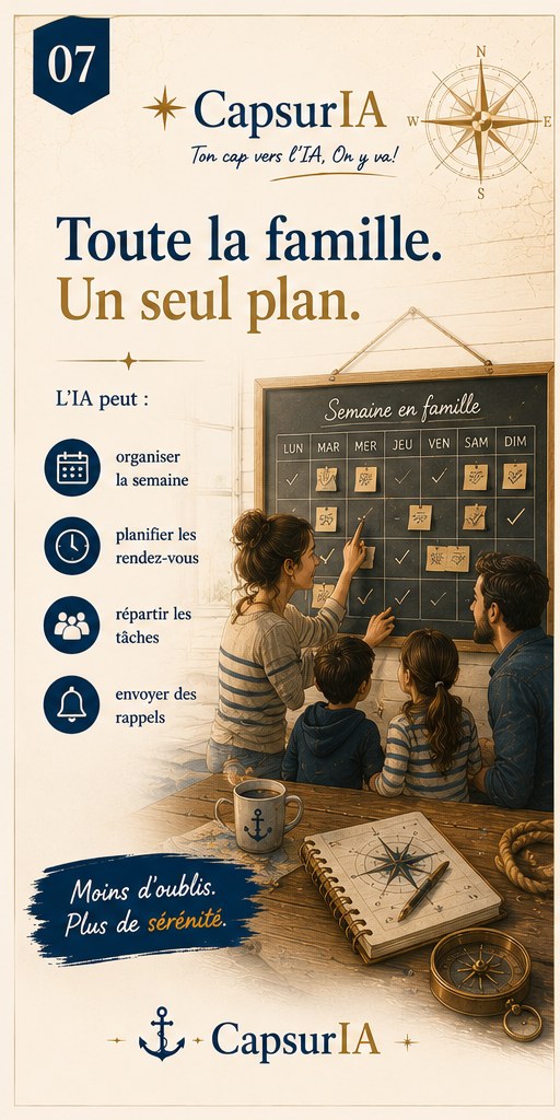 Affiche CapsurIA : Toute la famille. Un seul plan