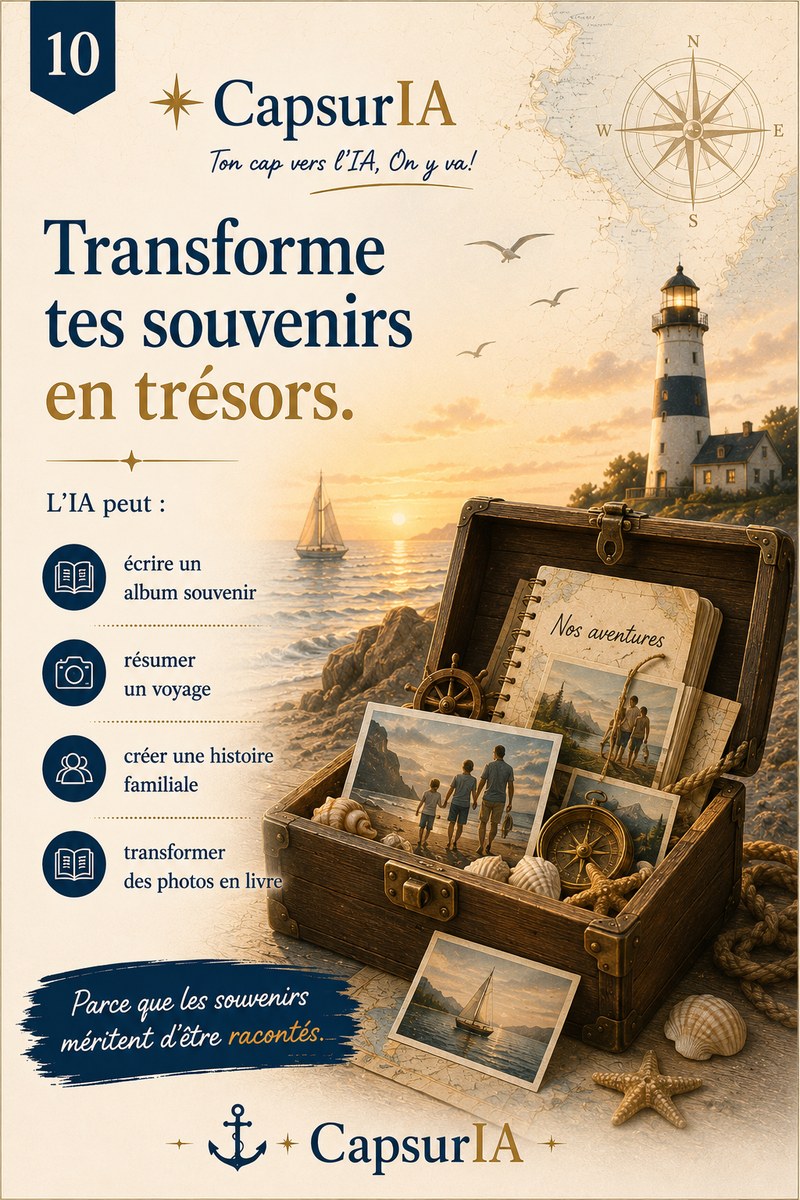 Affiche CapsurIA : Transforme tes souvenirs en trésors