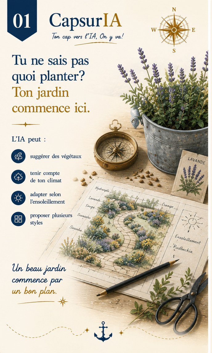 Affiche CapsurIA : Tu ne sais pas quoi planter ?