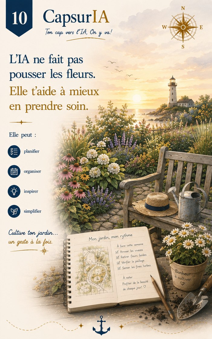 Affiche CapsurIA : L'IA ne fait pas pousser les fleurs