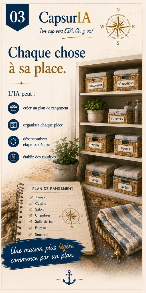 Affiche CapsurIA : Chaque chose à sa place