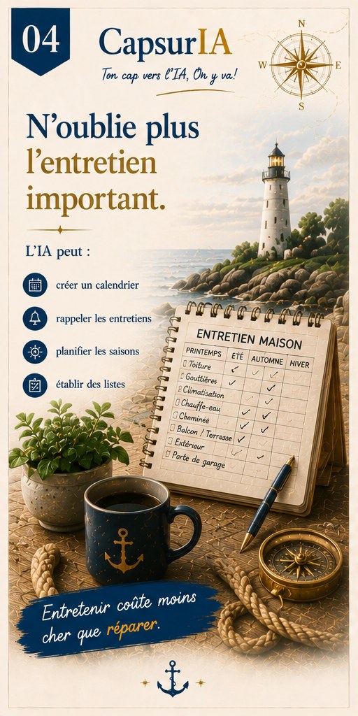 Affiche CapsurIA : N'oublie plus l'entretien important