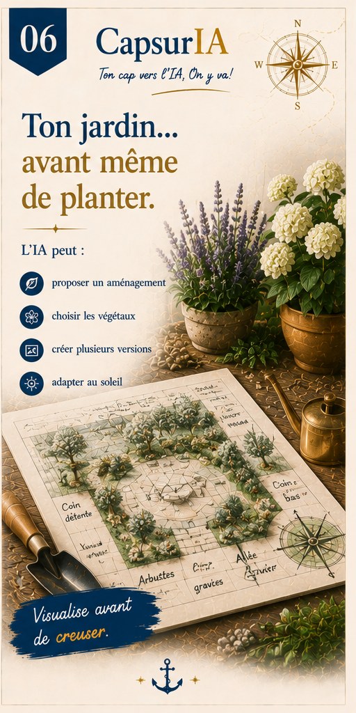 Affiche CapsurIA : Ton jardin, avant même de planter