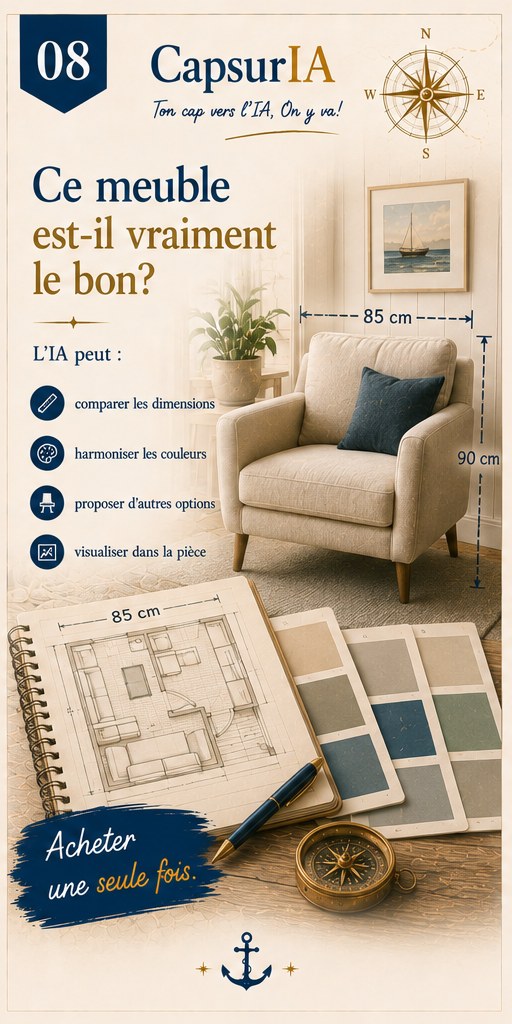 Affiche CapsurIA : Ce meuble est-il vraiment le bon ?