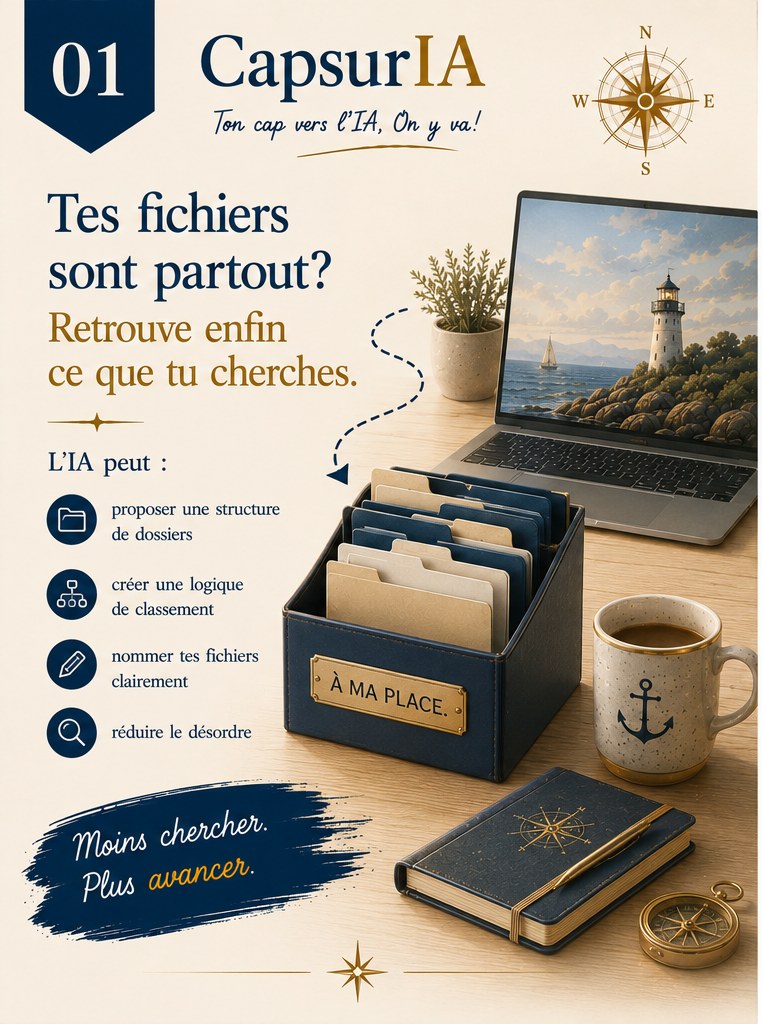 Affiche CapsurIA : Tes fichiers sont partout ?