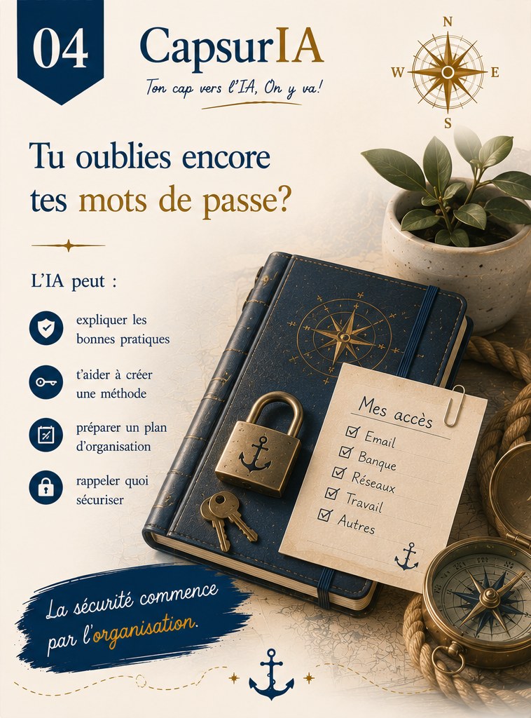 Affiche CapsurIA : Tu oublies encore tes mots de passe ?