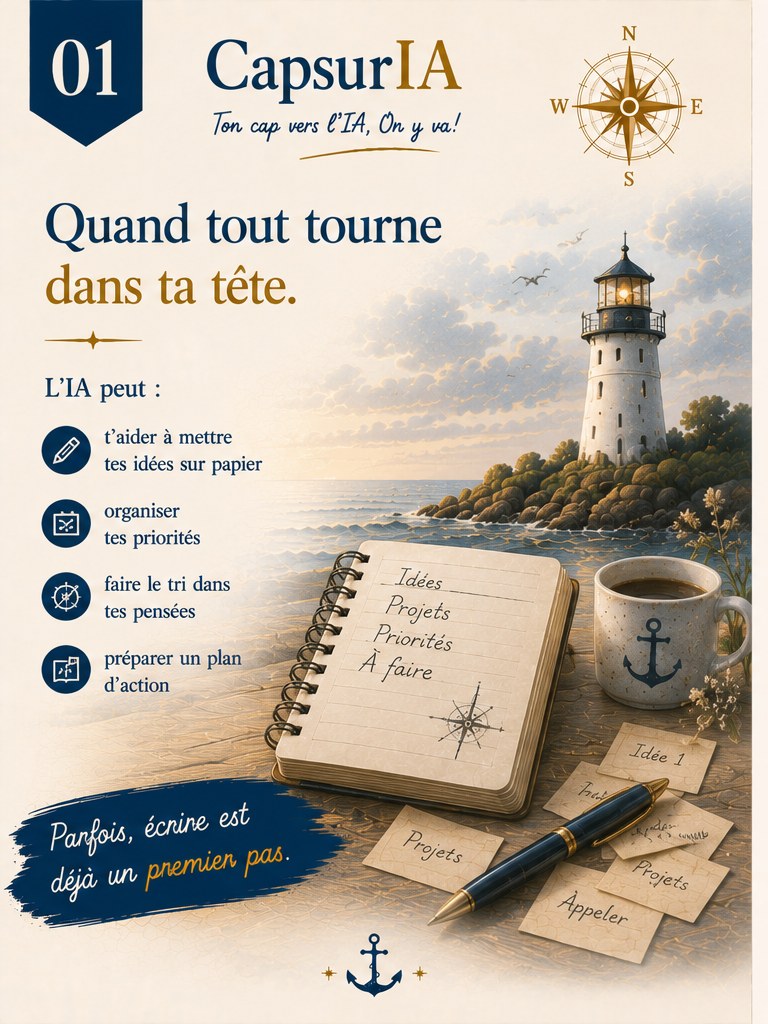 Affiche CapsurIA : Quand tout tourne dans ta tête