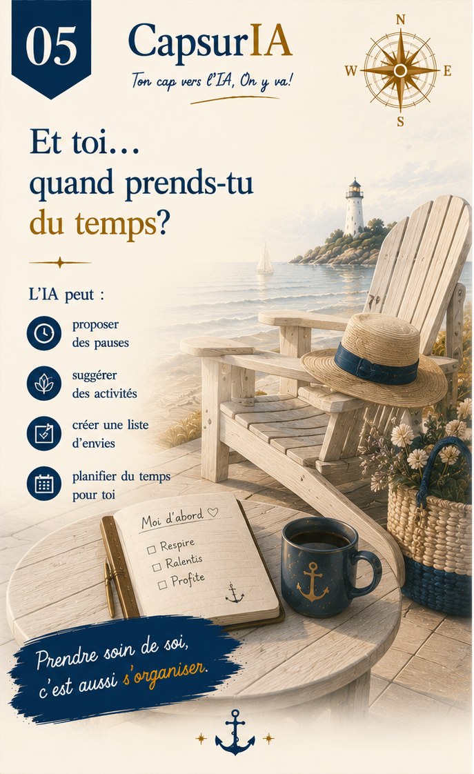 Affiche CapsurIA : Et toi, quand prends-tu du temps ?