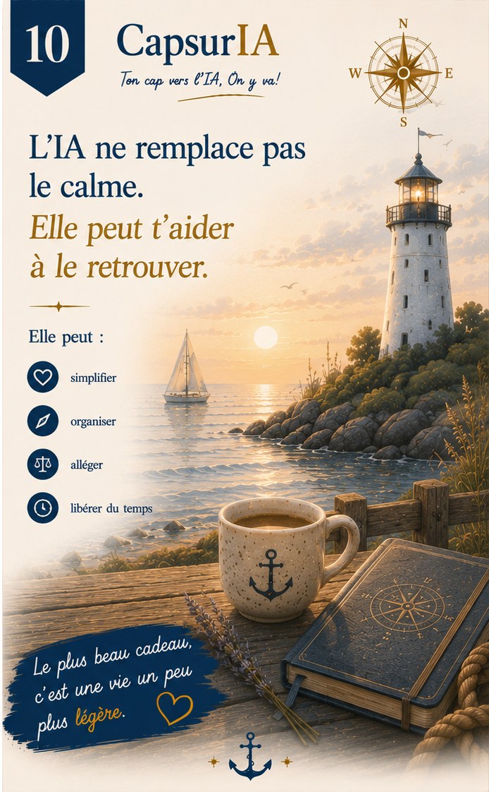 Affiche CapsurIA : L'IA ne remplace pas le calme