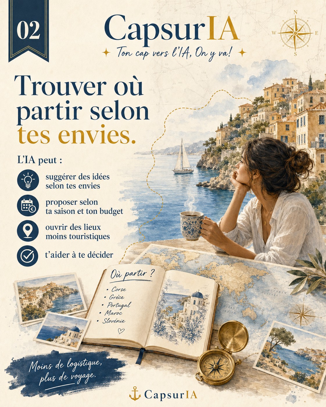 Affiche CapsurIA : Trouver où partir selon tes envies