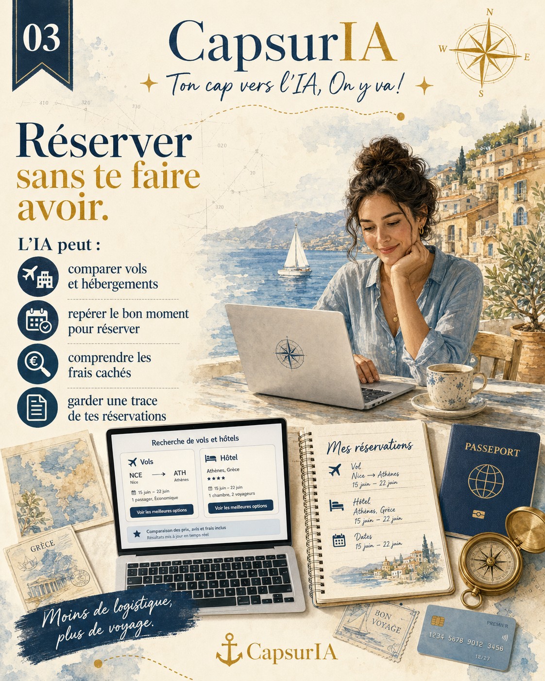 Affiche CapsurIA : Réserver sans te faire avoir