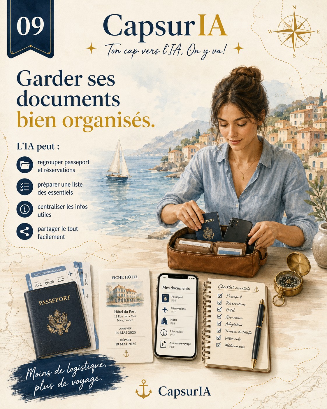 Affiche CapsurIA : Garder ses documents bien organisés