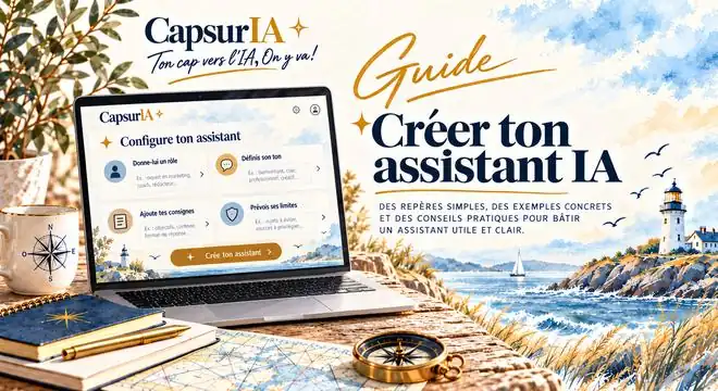 Couverture du guide « Créer ton assistant IA », CapsurIA