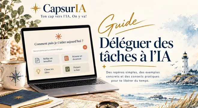 Couverture du guide « Déléguer à l'IA », CapsurIA