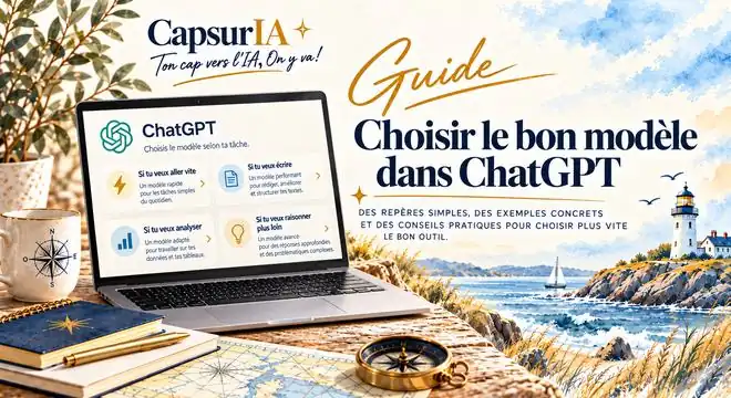 Couverture du guide « Choisir le bon modèle dans ChatGPT », CapsurIA