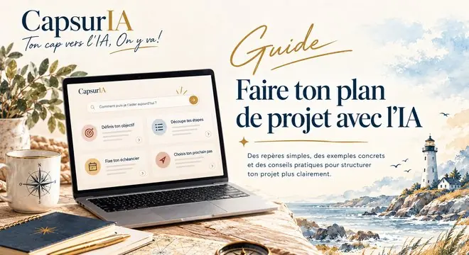 Couverture du guide « Faire ton plan de projet », CapsurIA