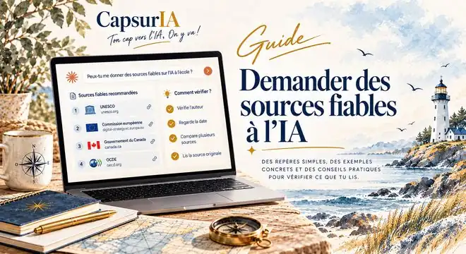 Couverture du guide « Demander des sources fiables », CapsurIA