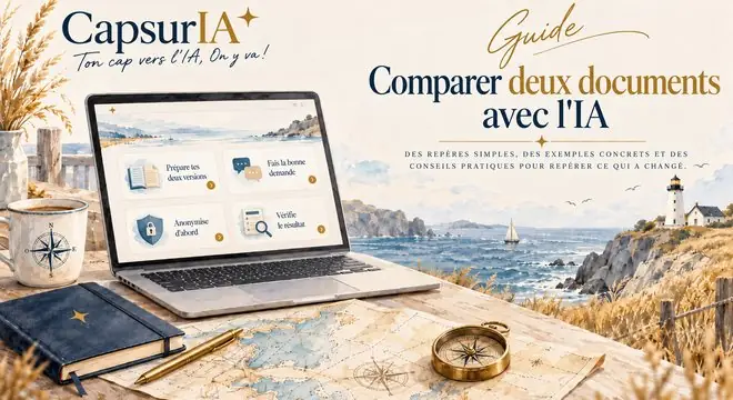 Couverture du guide « Comparer deux documents », CapsurIA