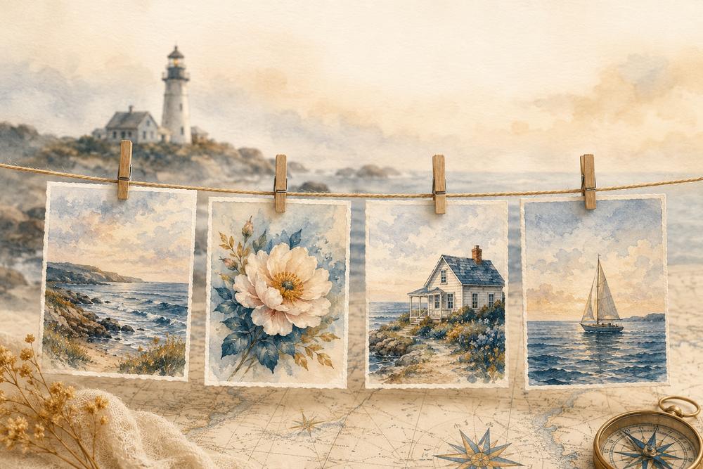 CapsurIA · Créer des images avec l'IA, aquarelle maritime