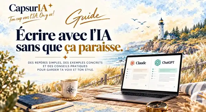 Couverture du guide « Écrire sans que ça paraisse », CapsurIA