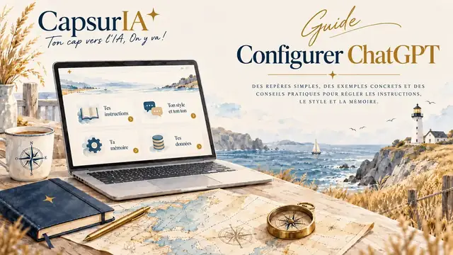 Couverture du guide « Configurer ChatGPT », CapsurIA