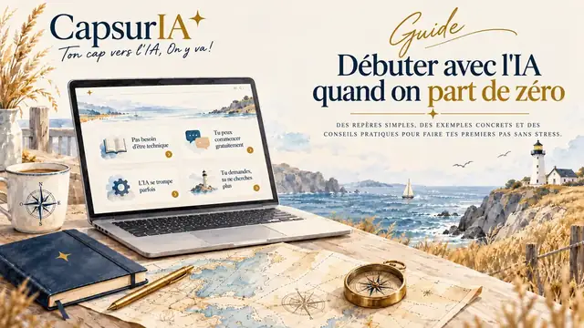 Couverture du guide « Débuter avec l'IA », CapsurIA