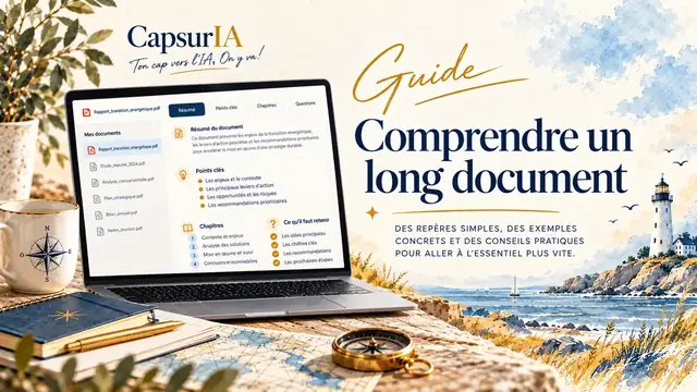 Couverture du guide « Résumer un document », CapsurIA